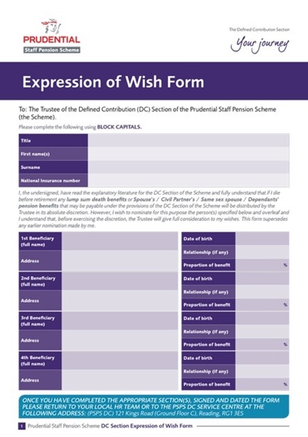 Image of an expression of wish form