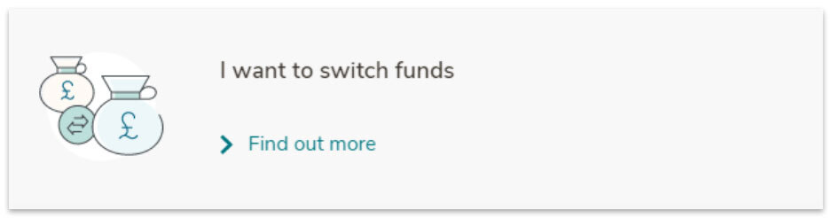 I want to switch funds button
